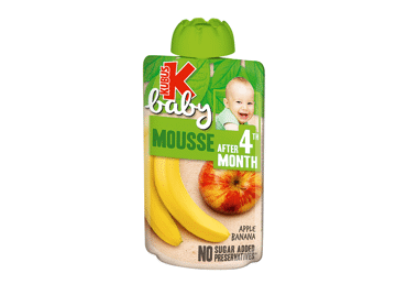 Obuolių ir bananų tyrelė KUBUŠ BABY (nuo 4 mėn.), 100 g