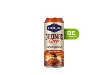 GUBERNIJOS tamsi ruginė duonos gira, 500 ml