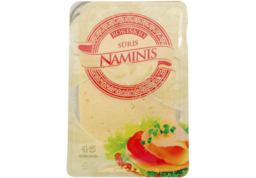 ROKIŠKIO NAMINIS sūris (riekelės), 45 % rieb. s. m., 150 g
