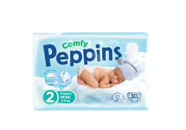 Sauskelnės PEPPINS COMFY 2, 4-8 kg, 30 vnt.