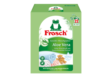 Skalbiamieji milteliai FROSCH COLOR su alavijais, 1.45 kg