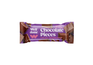 Glazed curd snack with chocolate pieces, 23% fat, WELL DONE, 45 g