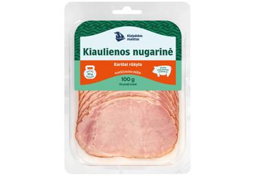 Karštai rūkyta KLAIPĖDOS kiaulienos nugarinė, a. r., 100 g