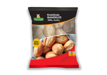 Šaldytos kvietinės bandelės LIETUVOS KEPĖJAS, 8 vnt., 320 g