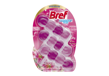WC valiklis-gaiviklis BREF BRILLIANT GEL SPRING RAIN, 126 g