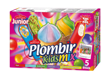 Valgomieji ledai JUNIOR KIDS MIX, 5 vnt., 315 g
