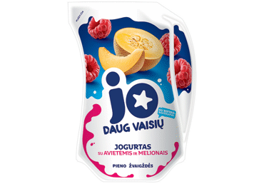 Jogurtas JO su avietėmis ir melionais, 2,4% rieb., 900 g