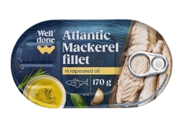 Skumbrių filė aliejuje WELL DONE, 170 g