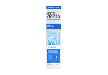 ECODENTA toothpaste effectively protects against caries with xylitol, lime and coriander leaf essential oils 100 ml