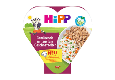 Ekologiški ryžiai HIPP su daržovėmis ir jautiena, nuo 12 mėn., 250 g