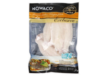 Frozen glazed Nile tilapia fillet without skin