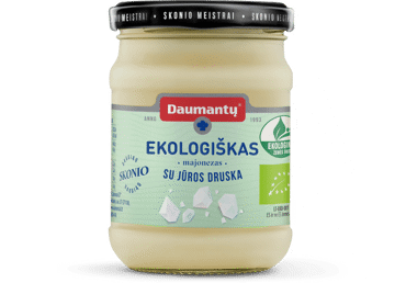 Ekologiškas DAUMANTŲ majonezas su jūros druska, 66 % rieb., 230 g