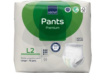 Suagusiųjų sauskelnės-kelnaitės ABENA PANTS PREMIUM, L dydis, 15 vnt.