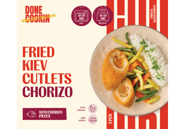 Frozen Kiev cutlets DONE COOKIN with chorizo, 260 g