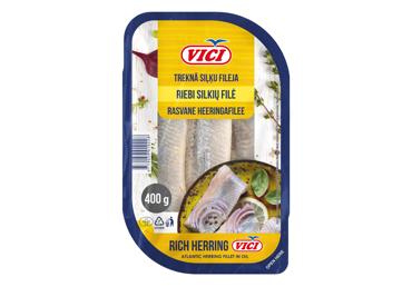 Riebi silkių filė aliejuje VIČI, 400 g