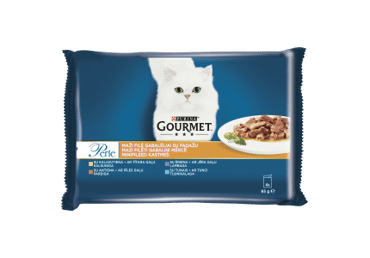 Kačių konservai GOURMET PERLE su kalakutiena, 4 x 85 g, 340 g