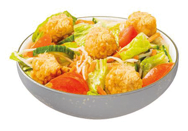 Šviežių daržovių salotos su vištiena, 1 kg