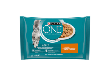 Canned adult cat food ONE with chicken, 340 g