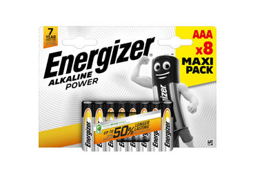 Batteries ENERGIZER ALKALINE AAA 8 pcs, 1.5 V