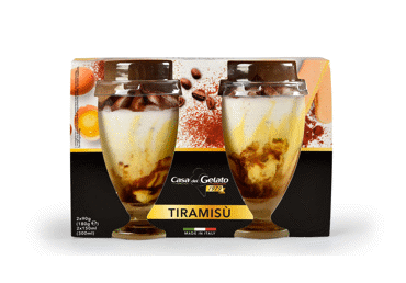 Ledai CASA DEL GELATO, tiramisu skonio, 2 vnt., 180 g
