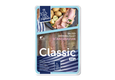 CLASSIC Scandinavian herring fillet in oil ZIGMAS, 240 g