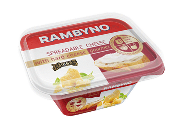 Spreadable RAMBYNO cheese with hard cheese, 50% fat, 175 g