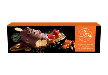 Карамельное мороженое KLASIKA с двойной глазурью, 70 г