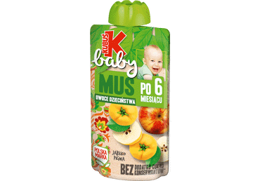 Яблочно-айвовое пюре с витамином C, Kubuš baby, 120 г