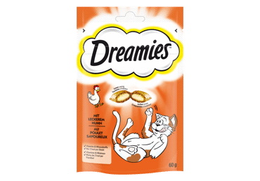 Лакомство для кошек DREAMIES с курицей, 60 г