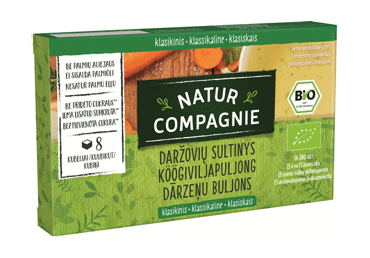 Ekologiškas daržovių sultinys NATUR COMPAGNIE (8 kub.), 84 g