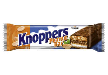 Vaflinis batonėlis KNOPPERS, žemės riešutų skonio, 40 g