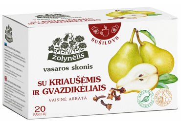 Vaisinė arbata ŽOLYNĖLIS su kriaušėmis ir gvazdikėliais, 40 g