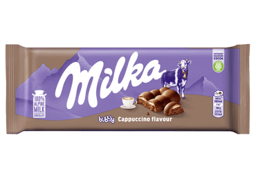 Молочный шоколад MILKA BUBBLY CAPPUCCINO, 97 г