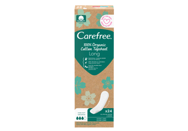 Higieniniai įklotai CAREFREE ORGANIC LONG PLUS, 24 vnt.