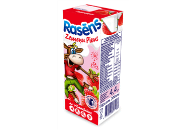 Pieno gėrimas RASĒNS, braškių skonio, 1,5 % rieb., 200 ml