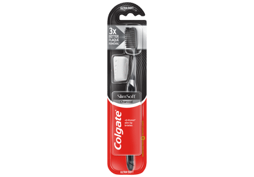 Dantų šepetėlis COLGATE SLIM SOFT CHARCOAL, 1 vnt.