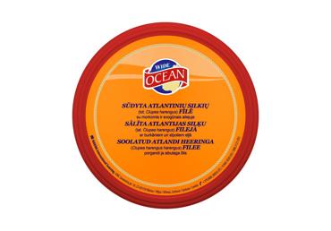 Соленая филе сельди с луком WIDE OCEAN, 200 g