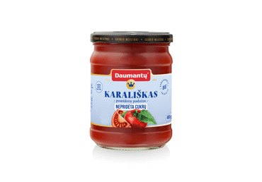 Daumantų royal tomato sauce without added sugar, 480 g