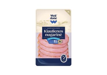 Pjaustyta šaltai rūkyta kiaulienos nugarinė WELL DONE, a. r., 100 g
