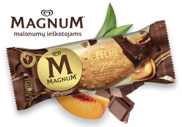 Valgomieji ledai MAGNUM, persikų skonio, 69.5 g