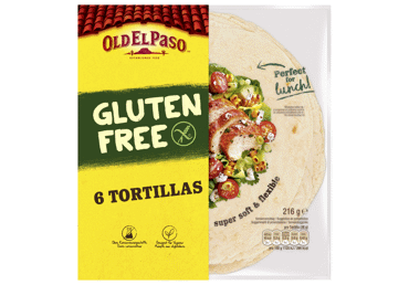 Tortilijų lakštai OLD EL PASO be glitimo, 216 g