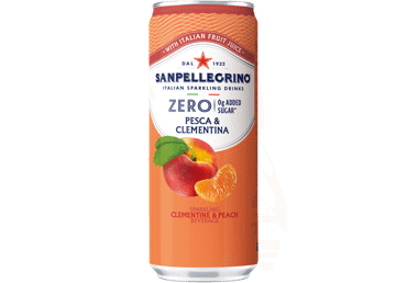 Persikų ir mandarinų sulčių gėrimas SANPELLEGRINO ZERO, 0,33 ml