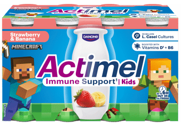 Jog. gėrimas ACTIMEL, braškių, ban. sk., 8x100g, 1,4 % rieb., 800 g