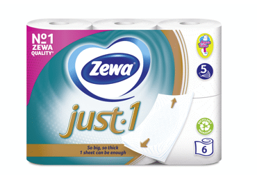 Tualetinis popierius ZEWA JUST 1, 5 sluoksnių, 6 vnt.