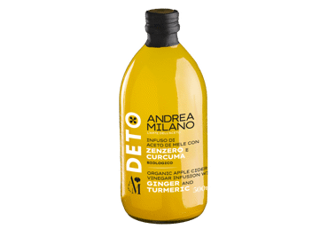 Ekologiškas obuolių actas su ciberžolėmis ir imbierais DETOX, 500 ml