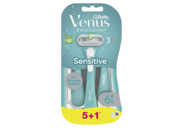 Vienkartiniai skustuvai VENUS Sensitive Extra Comfort, 5+1vnt.