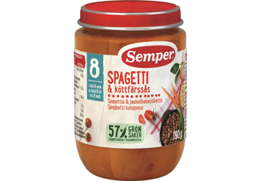Spaghetti with Bolognese sauce SEMPER, from 8 months, 190 g