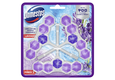 Tualeto gaiviklis ir valiklis DOMESTOS LAVENDER, 3 x 50 g, 150 g