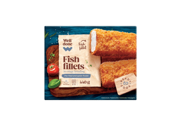 Žuvų filė traškiame apvalkale WELL DONE, 440 g