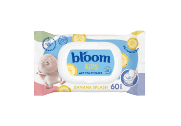 Drėgnos servetėlės BLOOM, banan.,60vnt.